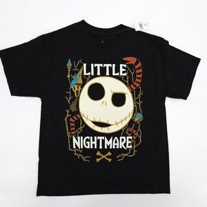 New Disney Nightmare Before Christmas Shirt Kids Medium Black Graphic Tee